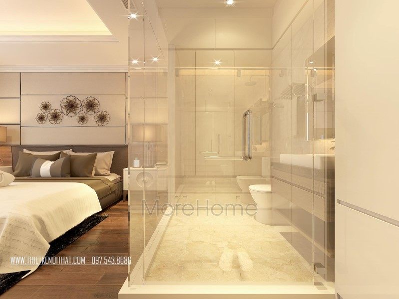 Thiết kế nội thất phòng ngủ Master chung cư Imperia Garden 